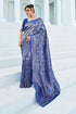 Vasthrlay Women's Kanjivaram Designer Unstitched Saree