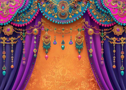 Colorful Indian Traditional Background Photography Backdrops