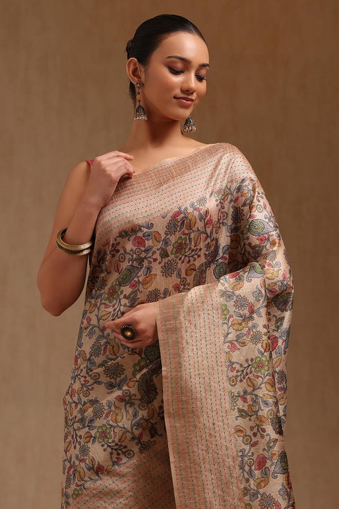 Vasthrlay Chanderi Kalamkari Thread