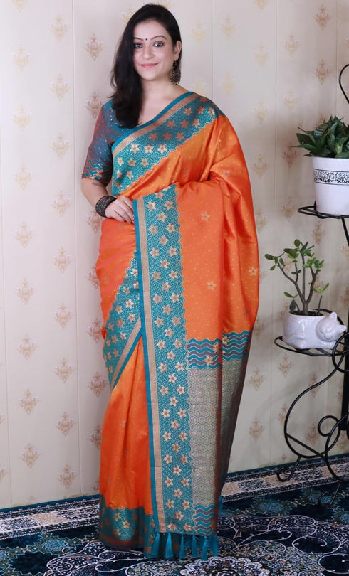 Vasthrlay Kanjivaram Unstitched Blouse Ethnic Wear