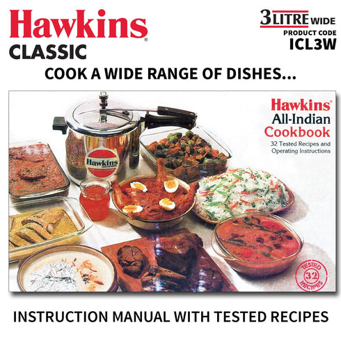 Hawkins Classic 3 Litre Inner Lid Aluminium Pressure Cooker