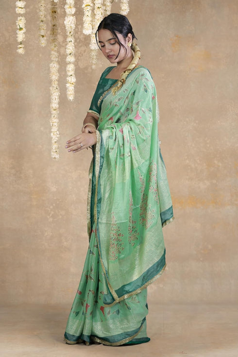 Vasthrlay Fashion Chiffon Madhubani Printed Ethnic Wear