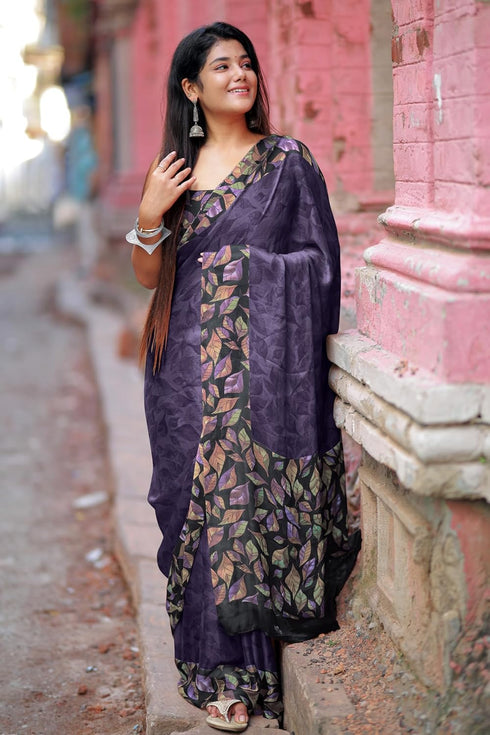 Vasthrlay Fashion Rhinestone Embellished Black Ethnic Wear