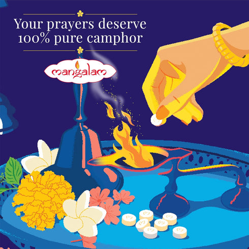Mangalam Camphor Tablet 100G Jar