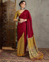 Vasthrlay Printed Tassels Unstitched Maroon Saree