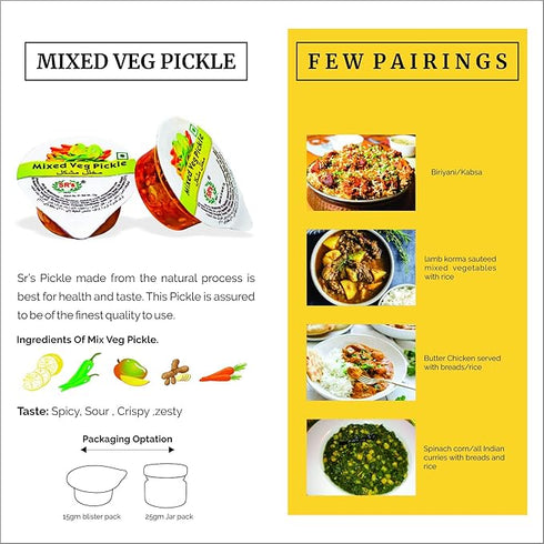 DELICASIA (SR's)Mixed Veg Pickle 15 gm