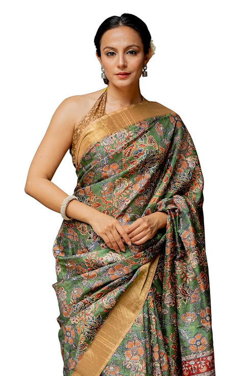 Vasthrlay Fashion Handloom Printed Dusty Ethnic Wear