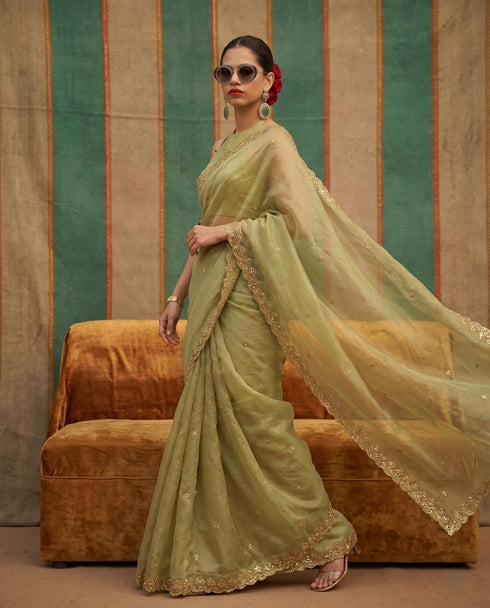 Vasthrlay Organza Designer Saree