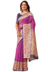 Vasthrlay Pink Unstitched Saree
