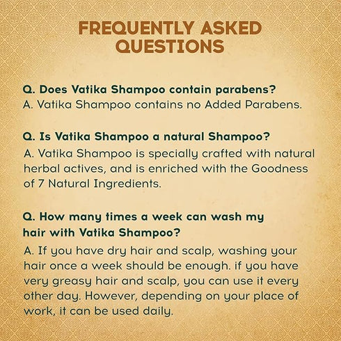 Dabur Vatika Ayurvedic Shampoo for Hair Fall Control | Damage-Free Hair