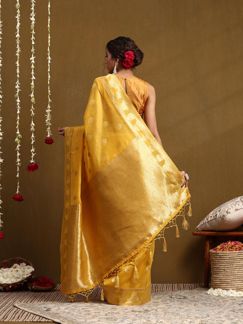 Vasthrlay Banarasi Unstitched Saree