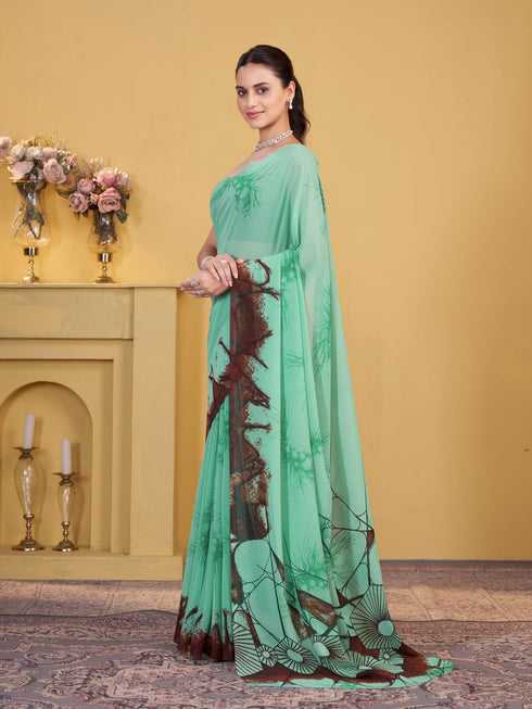 Vasthrlay Georgette Printed Saree
