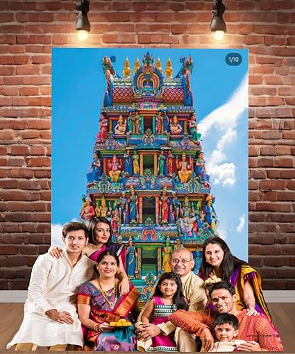 Gopuram Style Design Backdrop Suitable for All Functions & Festivals 5H x 8H