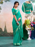Vasthrlay Chiffon Jacquard Unstitched Black Saree