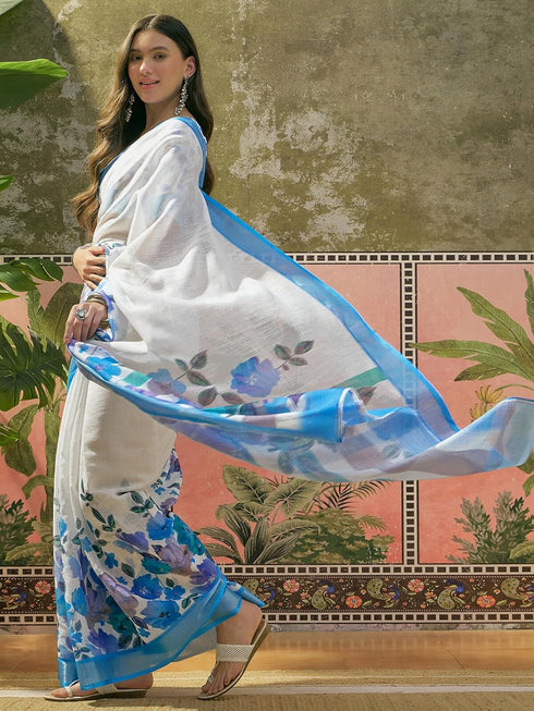 Vasthrlay Shimmer Coral Saree