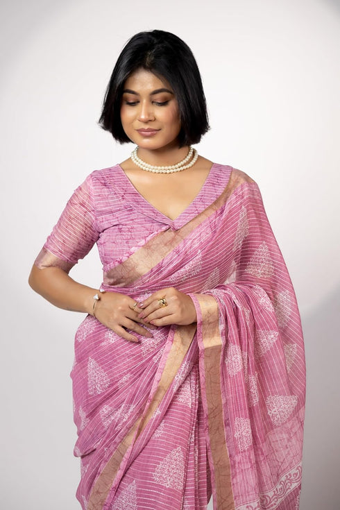 Vasthrlay Fashion Printed Mustard Ethnic Wear