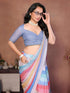 Vasthrlay Multicolour Womens Linen Ready To Wear Saree