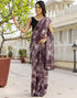 Vasthrlay Georgette Printed Unstitched Dusty Pink Saree