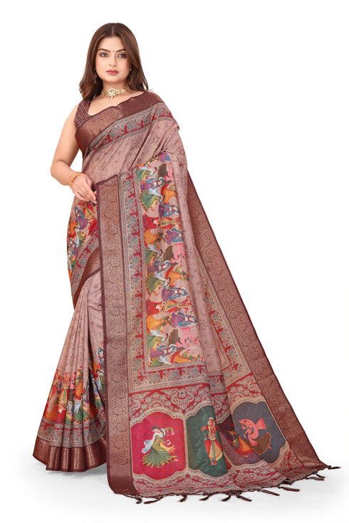 Vasthrlay Kanjivaram Traditional Unstitched Saree