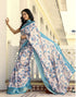 Vasthrlay Womens Printed Unstitched Beige Saree