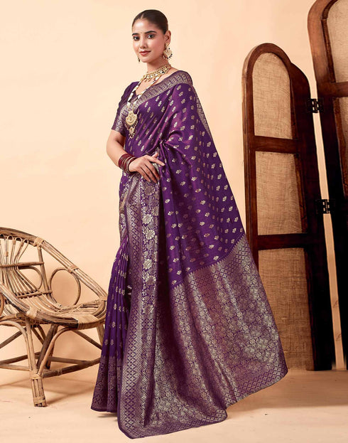 Vasthrlay Banarasi Unstitched Saree