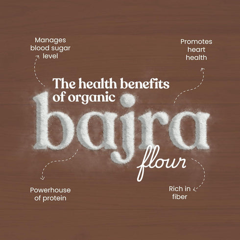 Bharat Vedica Organic Pearl Millet Flour Organic Bajra ka Atta