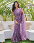 Vasthrlay Georgette Embroidery Unstitched Red Saree