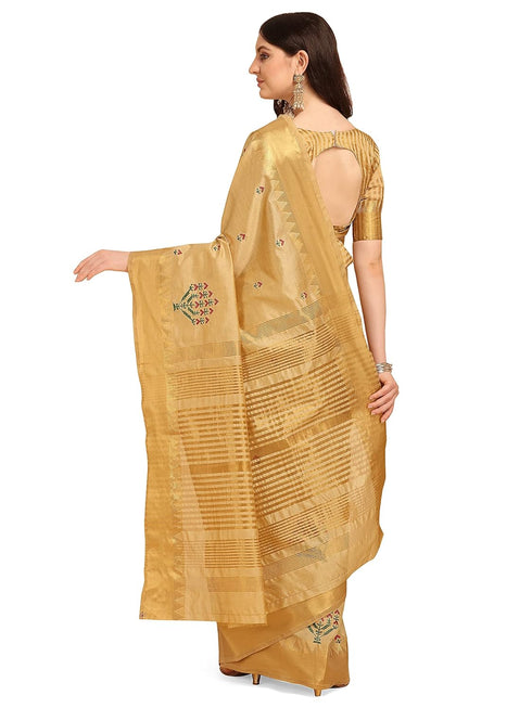 Vasthrlay Multicolor Embroidered Saree