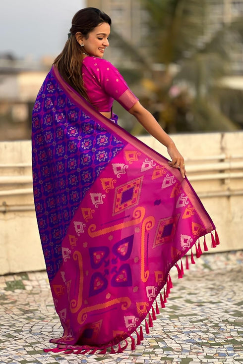 Vasthrlay Kanjivaram Patola Unstitched Ethnic Wear