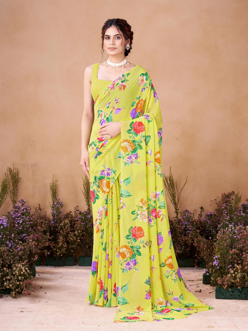 Vasthrlay Georgette Printed Saree
