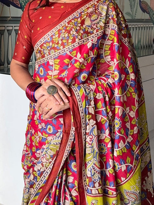 Vasthrlay Cotton Printed Unstitched Ethnic Wear