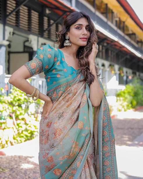 Vasthrlay Handloom Cotton Multicolour Saree