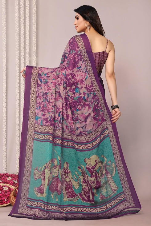 Vasthrlay Fashion Chiffon Printed Ethnic Wear