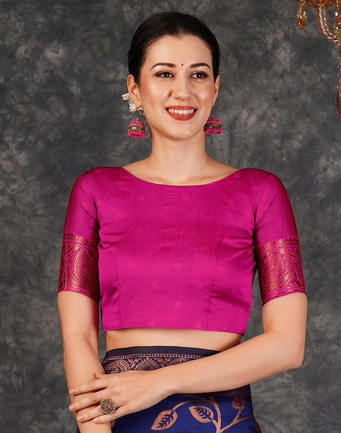 Vasthrlay Banarasi Kanjeevaram Unstitched Beige Saree