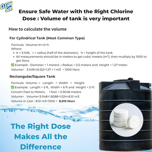 Cleansol Chlorine Tablets for Water Tank Disinfection
