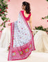 Vasthrlay Womens Printed Unstitched Wine Saree