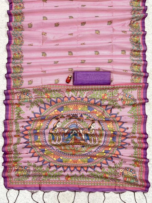 Vasthrlay Tussar Saree Madhubani