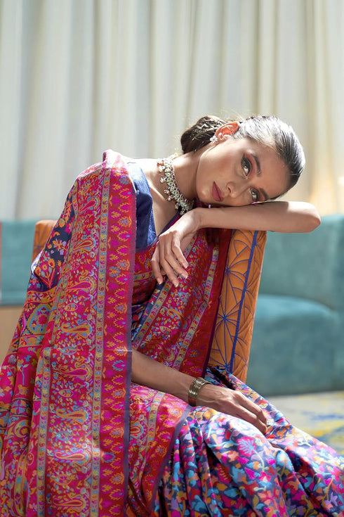 Vasthrlay Kanjivaram Handloom Kashmiri Ethnic Wear