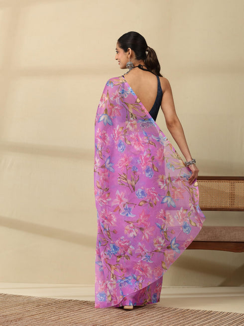 Vasthrlay Chiffon Floral Saree