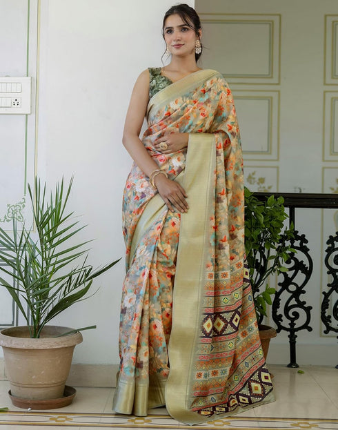 Vasthrlay Womens Striped Unstitched Dusty Pink Saree