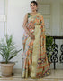Vasthrlay Womens Striped Unstitched Dusty Pink Saree