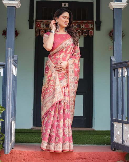 Vasthrlay Cotton Handloom Tassels Saree