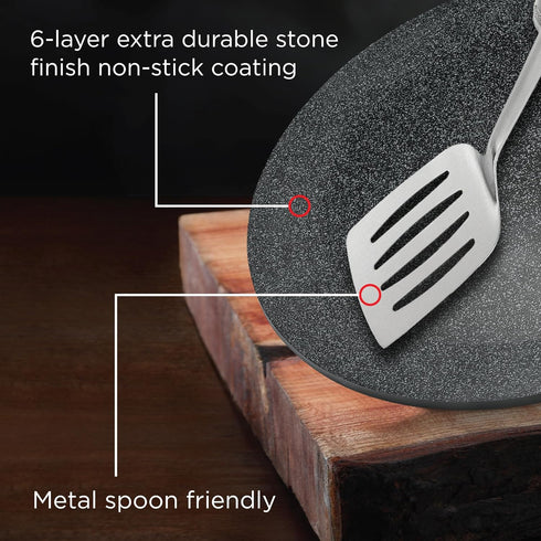 Prestige Durastone Hard Anodised Non-Stick Dosa Tawa