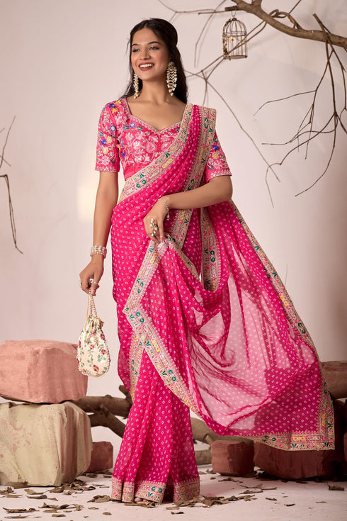 Vasthrlay Embroidery Unstitched Saree