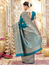 Vasthrlay Banarasi Weaving Mint Saree