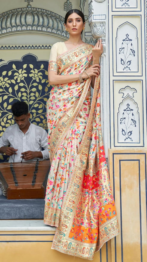 Vasthrlay Kanjivaram Handloom Kashmiri Ethnic Wear