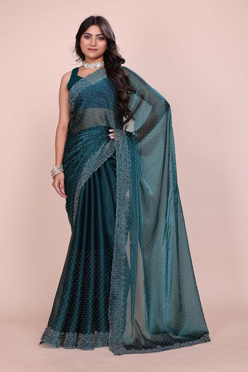 Vasthrlay Chiffon Embellished Ethnic Wear