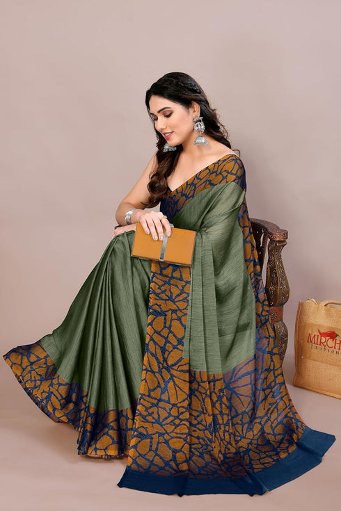 Vasthrlay Fashion Chiffon Abstrect Printed Ethnic Wear