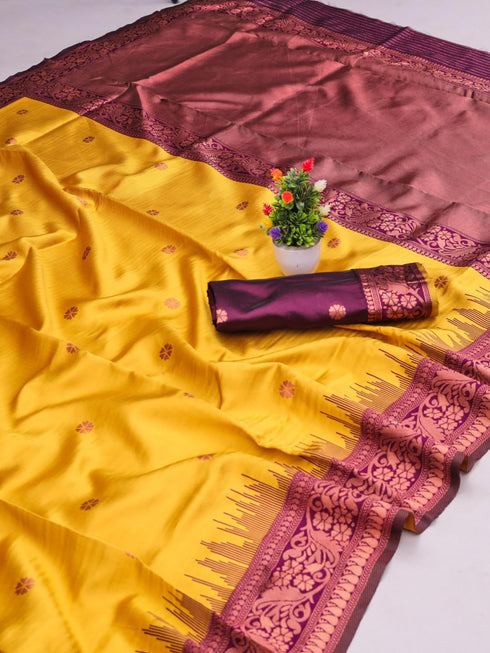 Vasthrlay Banarasi Traditional Unstitched Saree