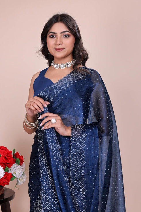 Vasthrlay Chiffon Embellished Ethnic Wear